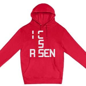 He Is Risen Cross Jesus Easter Christian Religious Men Teens Premium Pullover Hoodie