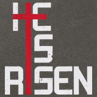 He Is Risen Cross Jesus Easter Christian Religious Men Teens Cotton Canvas Backpack