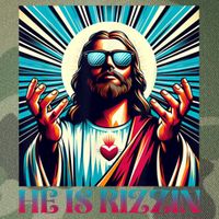 He Is Rizzin Happy Easter Day Jesus Is Risen Legacy Tie Dye Trucker Hat
