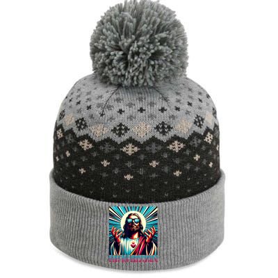 He Is Rizzin Happy Easter Day Jesus Is Risen The Baniff Cuffed Pom Beanie