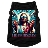 He Is Rizzin Happy Easter Day Jesus Is Risen Doggie Tank