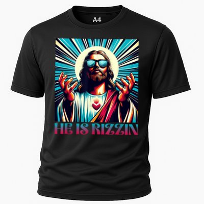 He Is Rizzin Happy Easter Day Jesus Is Risen Performance Shirt