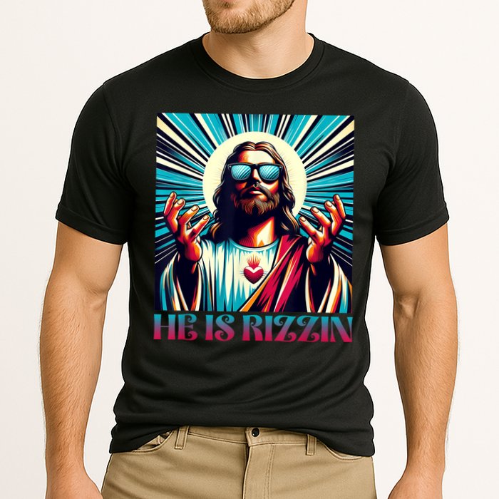 He Is Rizzin Happy Easter Day Jesus Is Risen Performance Shirt