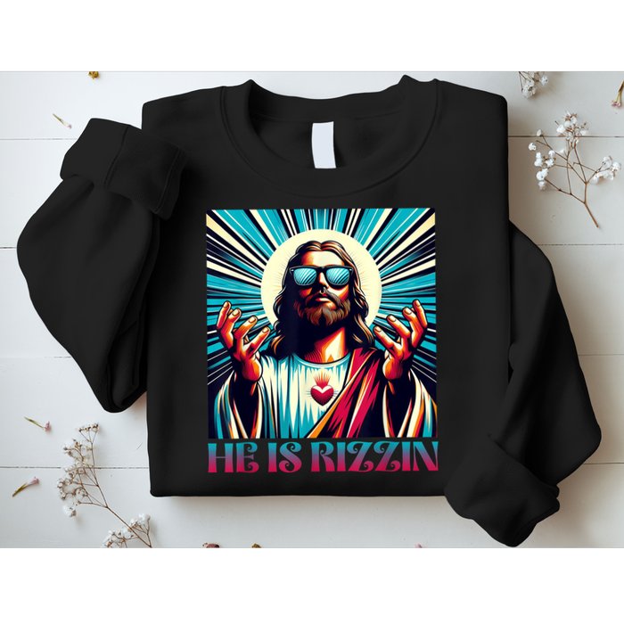 He Is Rizzin Happy Easter Day Jesus Is Risen Sweatshirt