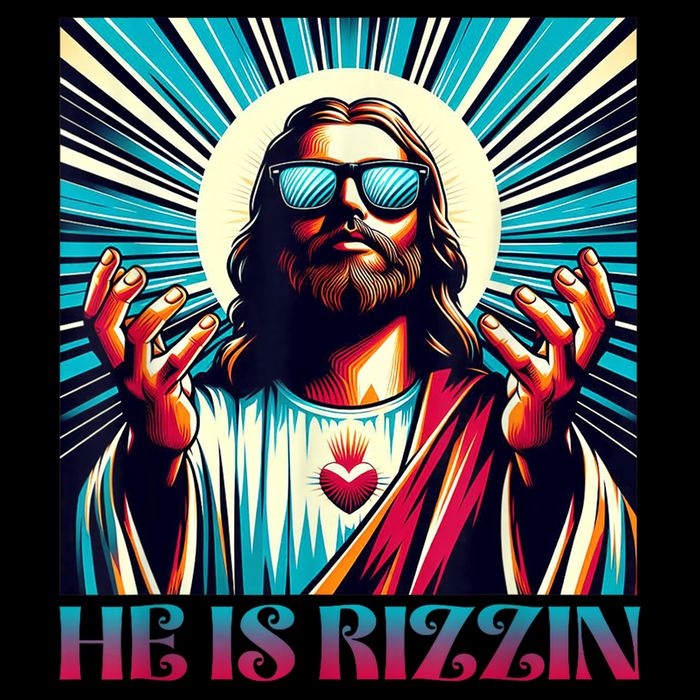 He Is Rizzin Happy Easter Day Jesus Is Risen Bucket Hat