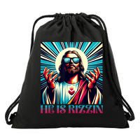 He Is Rizzin Happy Easter Day Jesus Is Risen Drawstring Bag
