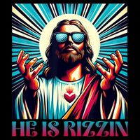 He Is Rizzin Happy Easter Day Jesus Is Risen Drawstring Bag