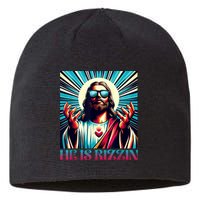 He Is Rizzin Happy Easter Day Jesus Is Risen Sustainable Beanie