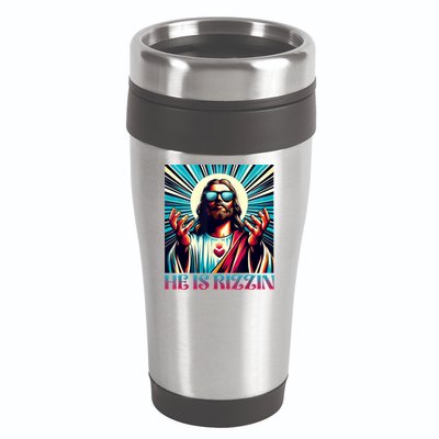He Is Rizzin Happy Easter Day Jesus Is Risen 16oz Travel Tumbler
