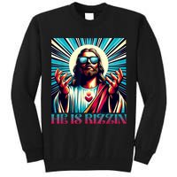 He Is Rizzin Happy Easter Day Jesus Is Risen Tall Sweatshirt
