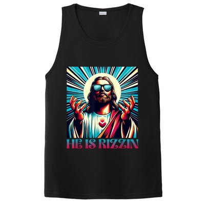 He Is Rizzin Happy Easter Day Jesus Is Risen PosiCharge Competitor Tank