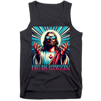 He Is Rizzin Happy Easter Day Jesus Is Risen Tank Top