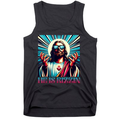 He Is Rizzin Happy Easter Day Jesus Is Risen Tank Top