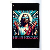 He Is Rizzin Happy Easter Day Jesus Is Risen Golf Towel