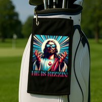 He Is Rizzin Happy Easter Day Jesus Is Risen Golf Towel
