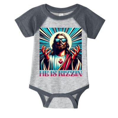 He Is Rizzin Happy Easter Day Jesus Is Risen Infant Baby Jersey Bodysuit