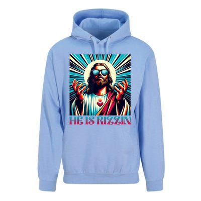 He Is Rizzin Happy Easter Day Jesus Is Risen Unisex Surf Hoodie