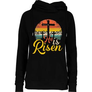 He Is Risen - Christian Easter Jesus Womens Funnel Neck Pullover Hood