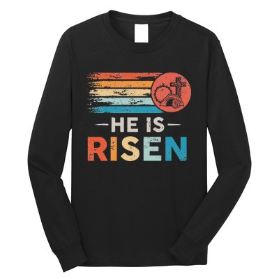 He Is Risen Sun Resurrection Easter Christian Long Sleeve Shirt