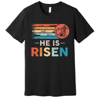 He Is Risen Sun Resurrection Easter Christian Premium T-Shirt