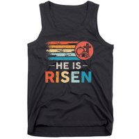 He Is Risen Sun Resurrection Easter Christian Tank Top