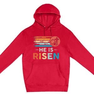 He Is Risen Sun Resurrection Easter Christian Premium Pullover Hoodie