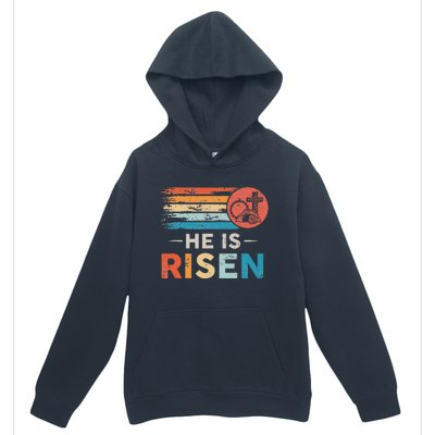 He Is Risen Sun Resurrection Easter Christian Urban Pullover Hoodie