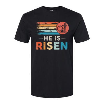 He Is Risen Sun Resurrection Easter Christian Softstyle CVC T-Shirt