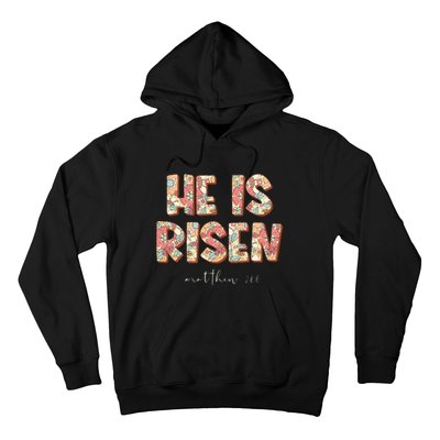 He Is Risen Easter Christian Cross Hoodie