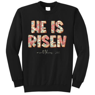 He Is Risen Easter Christian Cross Sweatshirt