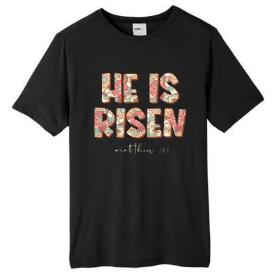 He Is Risen Easter Christian Cross Tall Fusion ChromaSoft Performance T-Shirt