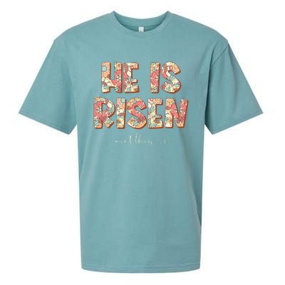 He Is Risen Easter Christian Cross Sueded Cloud Jersey T-Shirt