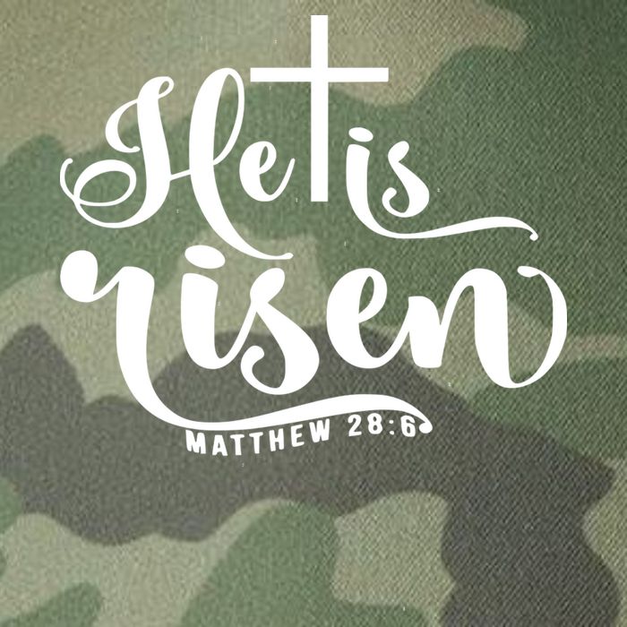 He Is Risen Matthew 28:6 Easter Cross Legacy Tie Dye Trucker Hat