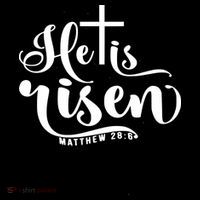 He Is Risen Matthew 28:6 Easter Cross Sweatshirt