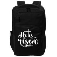 He Is Risen Matthew 28:6 Easter Cross Impact Tech Backpack