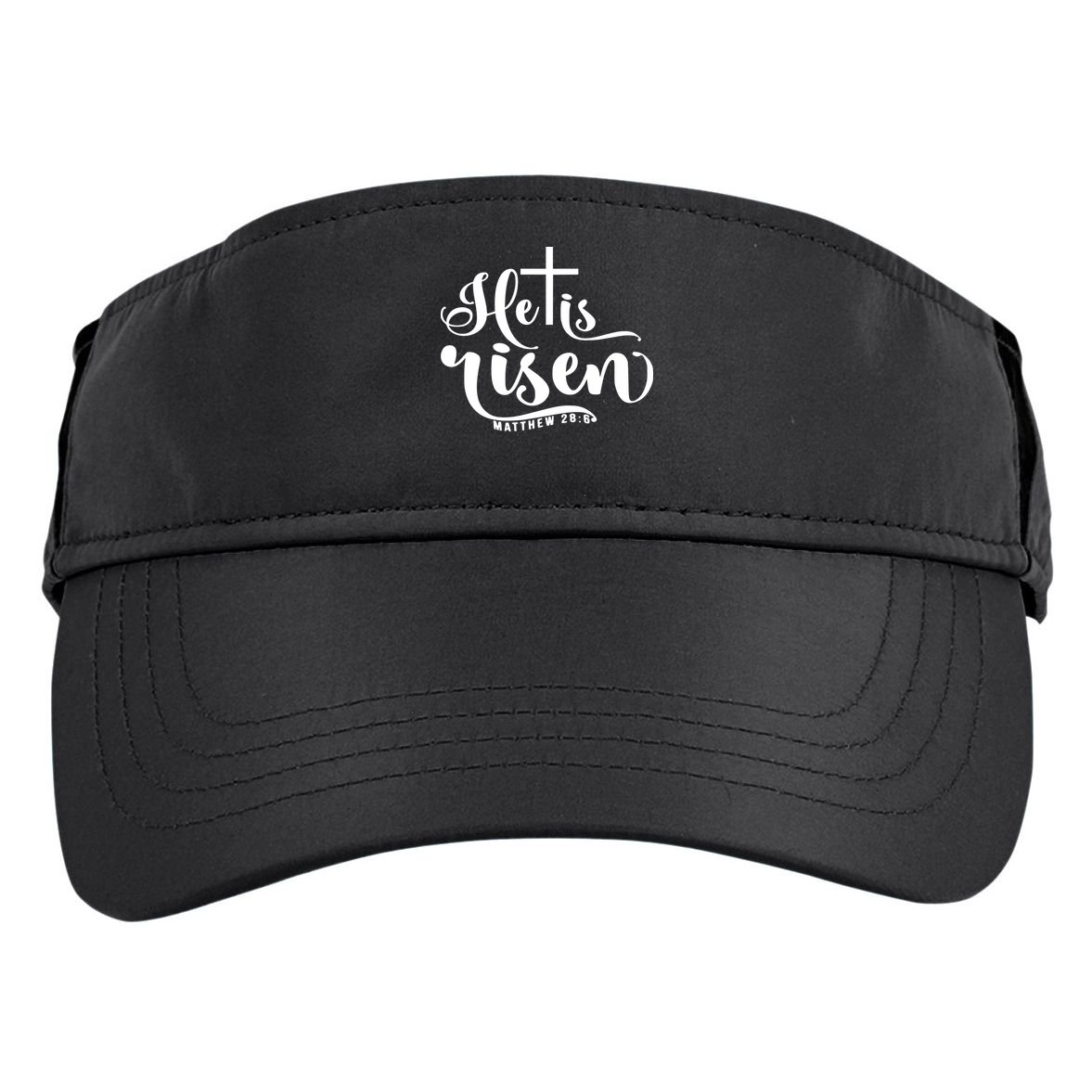 He Is Risen Matthew 28:6 Easter Cross Adult Drive Performance Visor