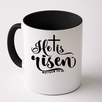 He Is Risen Matthew 28:6 Easter Cross Mug