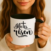 He Is Risen Matthew 28:6 Easter Cross Mug