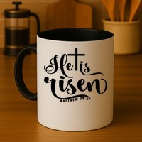 He Is Risen Matthew 28:6 Easter Cross Mug