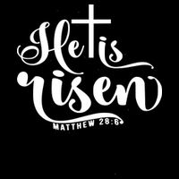 He Is Risen Matthew 28:6 Easter Cross 16 in Basic Backpack