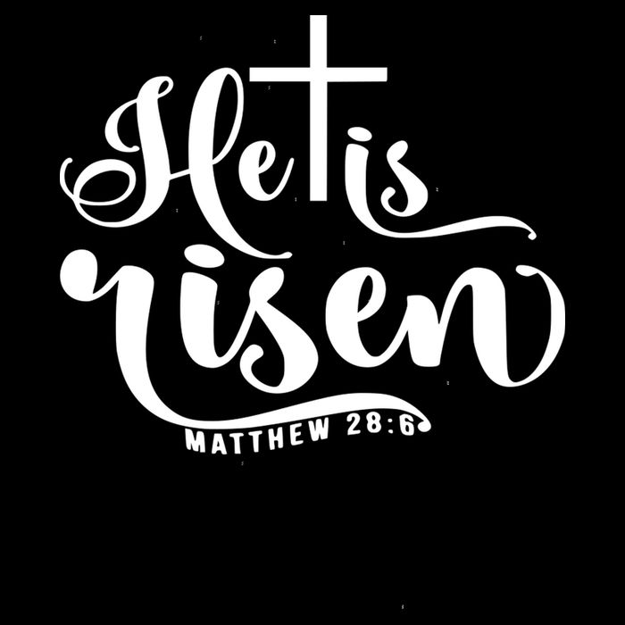 He Is Risen Matthew 28:6 Easter Cross 16 in Basic Backpack