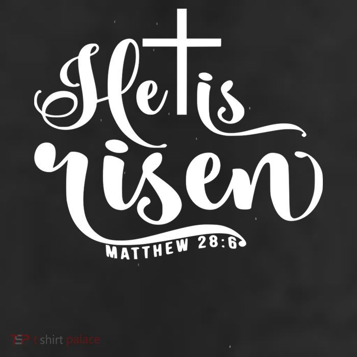 He Is Risen Matthew 28:6 Easter Cross Trucker Hat