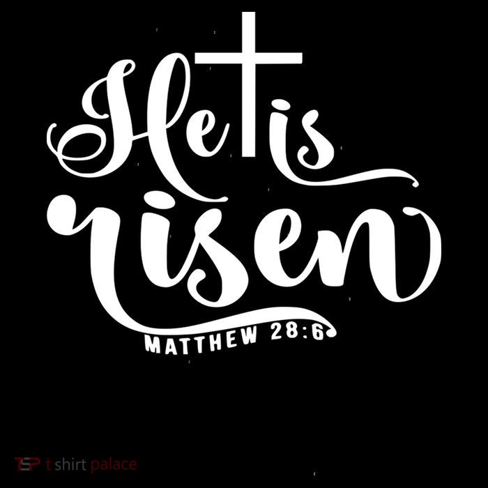 He Is Risen Matthew 28:6 Easter Cross Tank Top