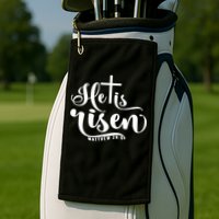 He Is Risen Matthew 28:6 Easter Cross Golf Towel