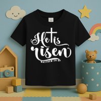 He Is Risen Matthew 28:6 Easter Cross Toddler T-Shirt