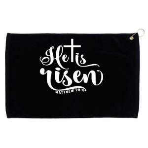 He Is Risen Matthew 28:6 Easter Cross Grommeted Golf Towel