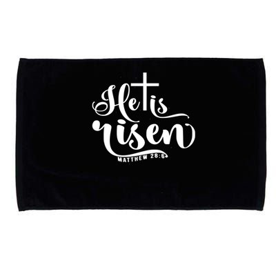 He Is Risen Matthew 28:6 Easter Cross Microfiber Hand Towel