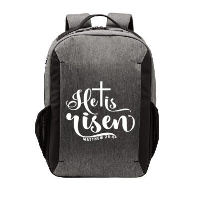 He Is Risen Matthew 28:6 Easter Cross Vector Backpack