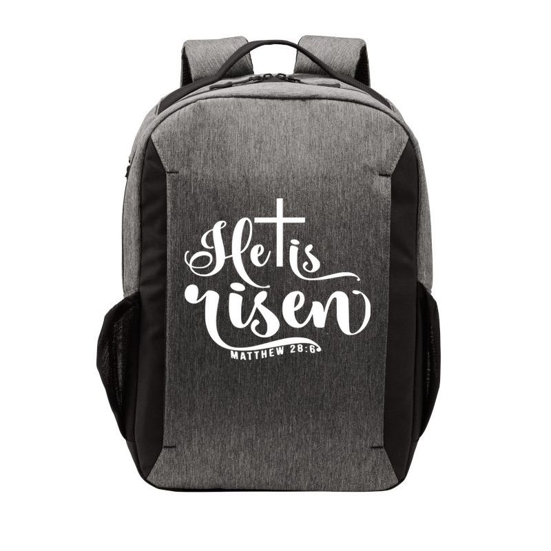 He Is Risen Matthew 28:6 Easter Cross Vector Backpack