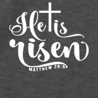 He Is Risen Matthew 28:6 Easter Cross Vector Backpack